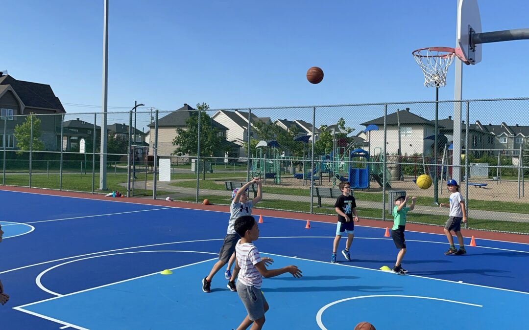 Entraînements de basket-ball 2023 au Domaine du Parc